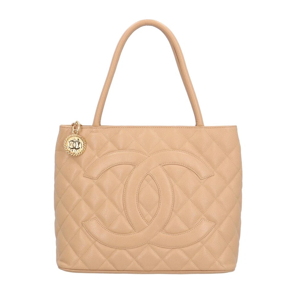 CHANEL TOTE BAG CAVIAR SKIN COCO MARK STANDARD TOTE BAG (1 of 5)