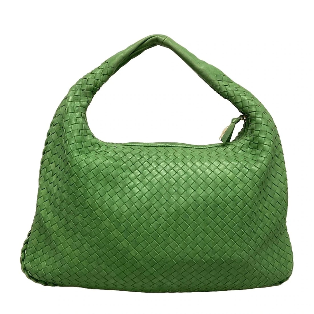 BOTTEGA VENETA VENETA BAG GREEN LEATHER SHOULDER BAG: BOTTEGA VENETA Veneta bag Green Leather Shoulder Bag Brand: BOTTEGA VENETA Type: Shoulder Bag Material: Leather Color: Green Size: Height : 11.81 inch" (30 cm) Width : 14.96 inch (38 cm) - 18.11 i