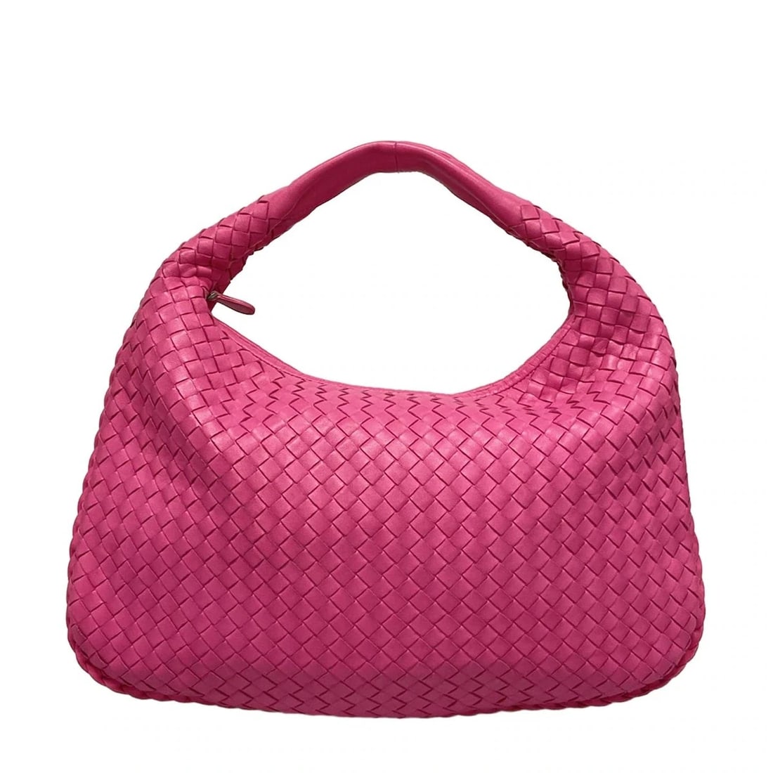 BOTTEGA VENETA VENETA BAG PINK LEATHER SHOULDER BAG: BOTTEGA VENETA Veneta bag Pink Leather Shoulder Bag Brand: BOTTEGA VENETA Type: Shoulder Bag Material: Leather Color: Pink Size: Height : 9.84 inch (25 cm) Width : 13.78 inch - 15.75 inch Depth :