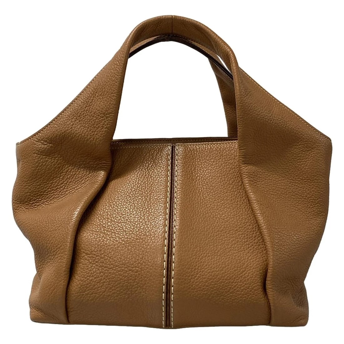 TOD'S SHIRT BAG SHOPPING - BROWN LEATHER HANDBAG HANDBAG (1 of 11)