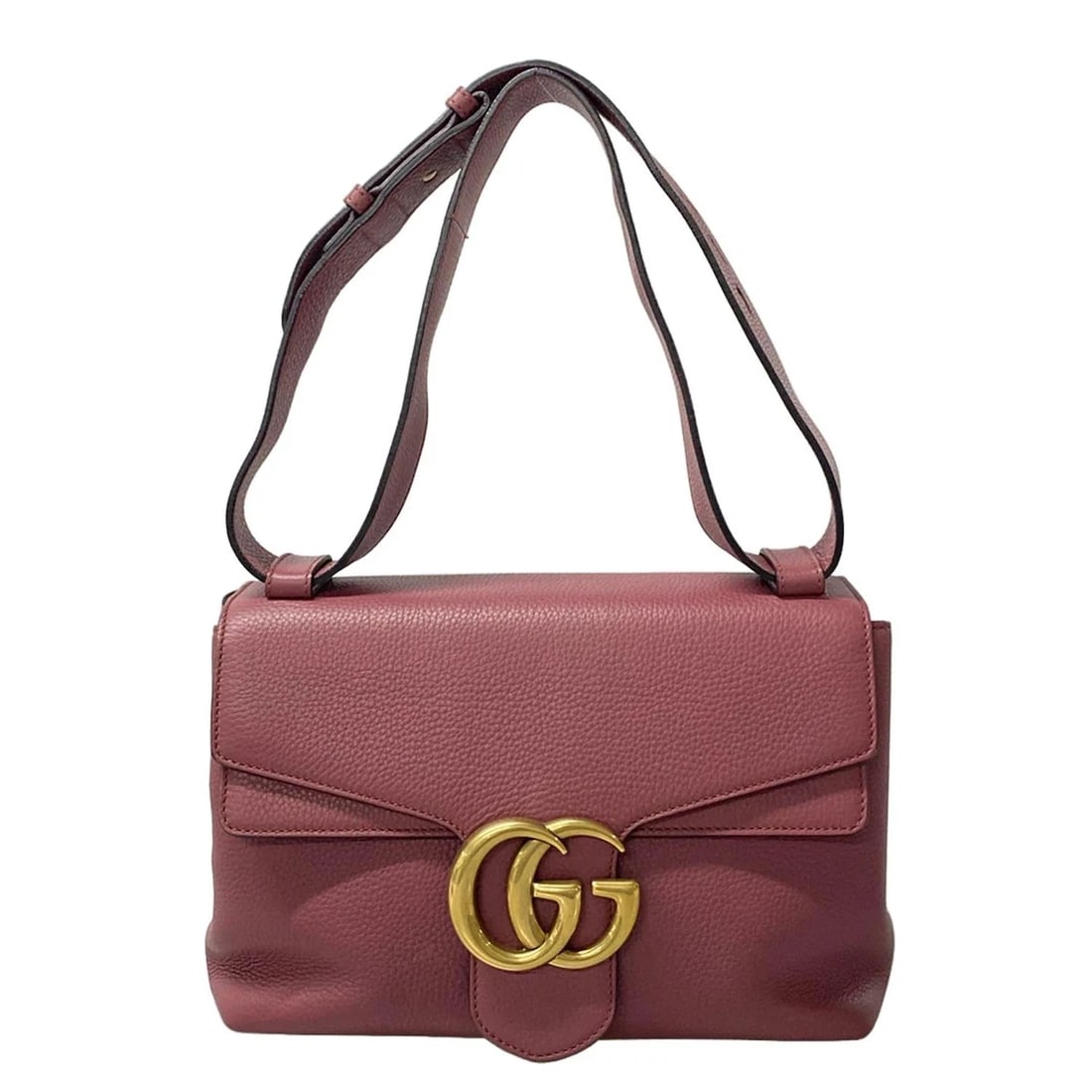 GUCCI GG MARMONT PINK LEATHER SHOULDER BAG SHOULDER BAG: GUCCI GG Marmont Pink Leather Shoulder Bag Shoulder Bag Brand: GUCCI Type: Shoulder Bag Material: Leather Color: Pink Size: Height : 7.87 inch (20 cm) Width : 11.81 inch (30 cm) Depth : 4.72 inch