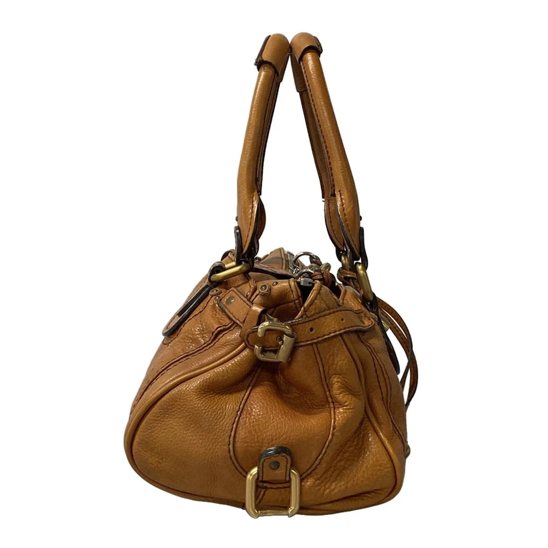 CHLOE PADDINGTON BROWN LEATHER HANDBAG - 2