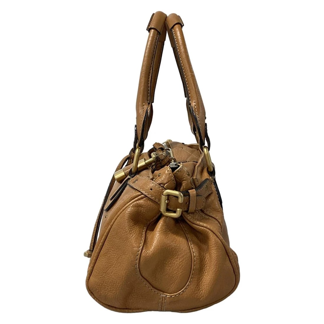 CHLOE PADDINGTON LIGHT BROWN LEATHER HANDBAG HANDBAG - 4