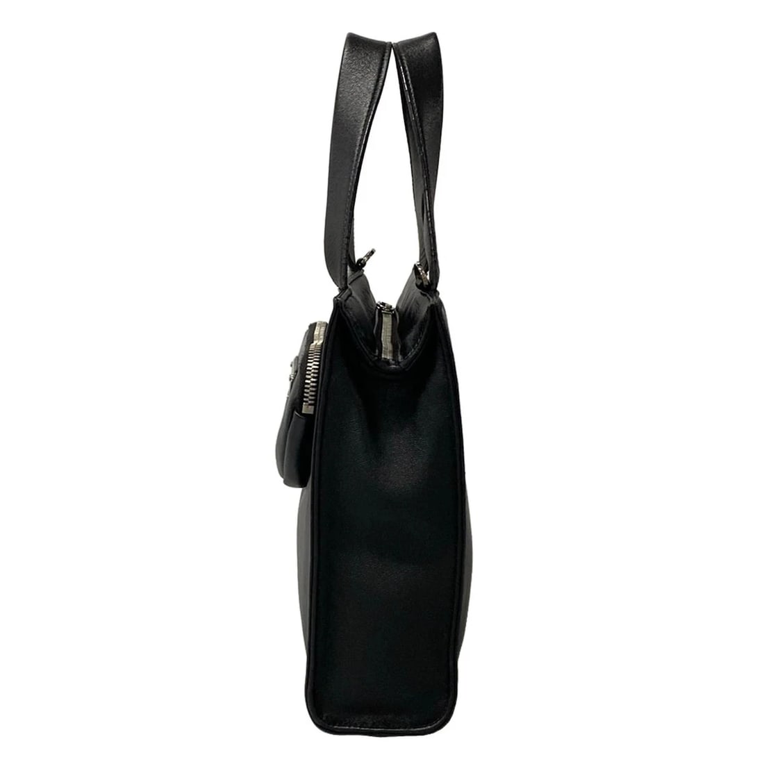 PRADA - BLACK LEATHER HANDBAG - 4