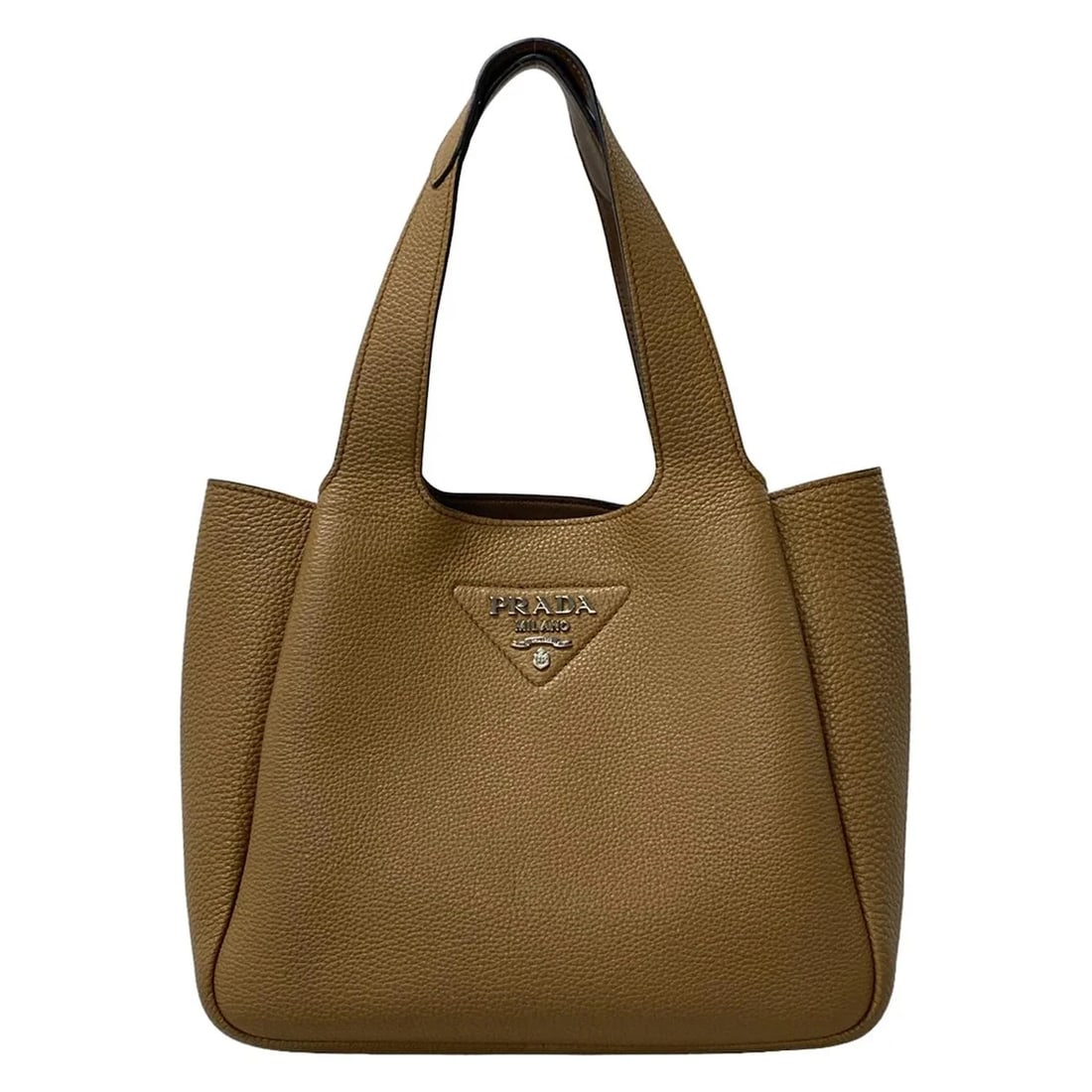 PRADA - BROWN LEATHER TOTE BAG TOTE BAG: PRADA - Brown Leather Tote Bag Tote Bag Brand: PRADA Type: Tote Bag Material: Leather Color: Brown Size: Height : 8.07 inch (20.5 cm) Width : 12.6 inch (32 cm) Depth : 4.92 inch (12.5 cm)