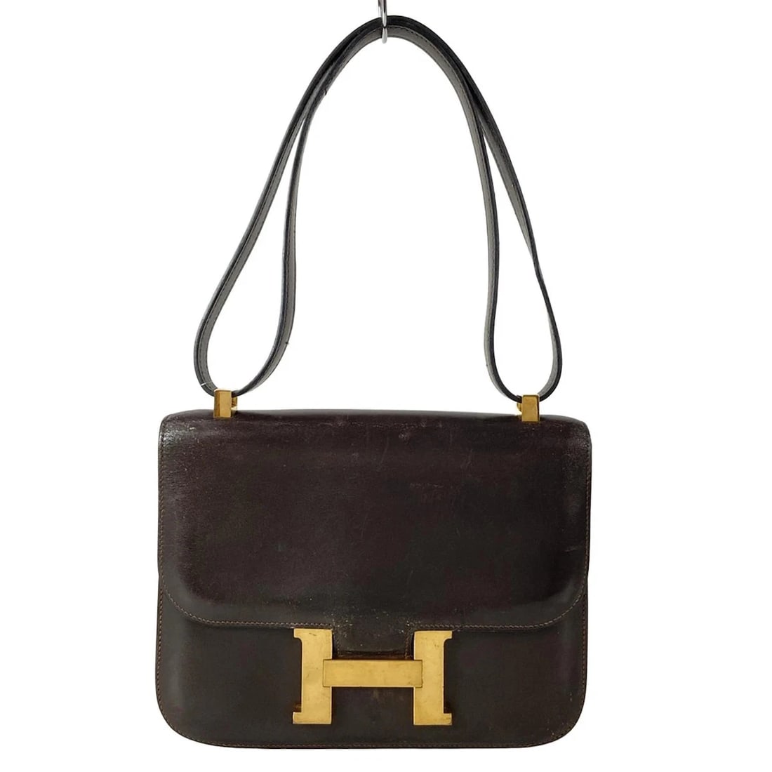 HERMES CONSTANCE 24 CHOCOLAT BOX CALF CIRCLE I SHOULDER BAG SHOULDER BAG (1 of 11)