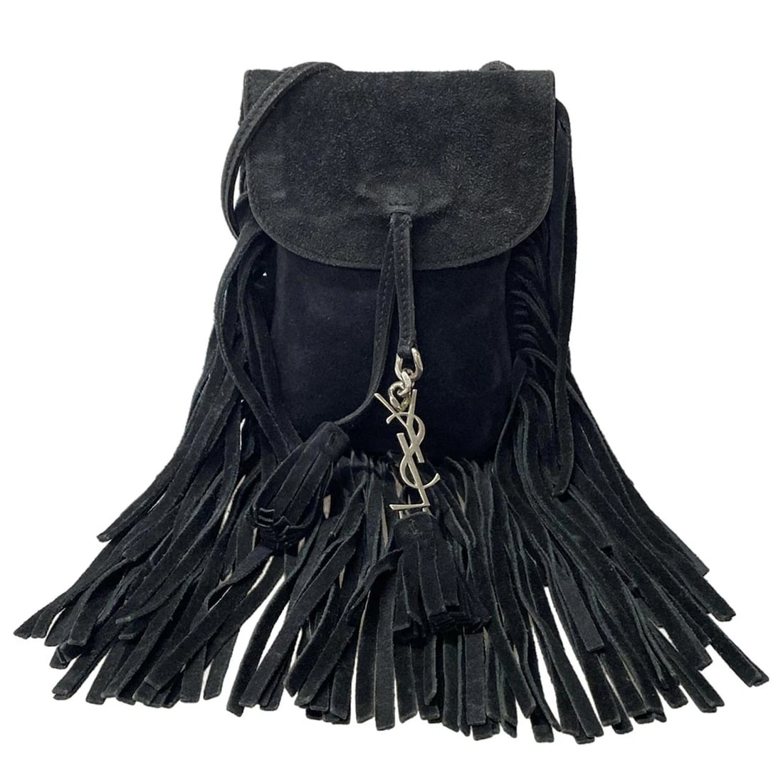 SAINT LAURENT PARIS ANITA BLACK SUEDE SHOULDER BAG SHOULDER BAG: SAINT LAURENT PARIS Anita Black Suede Shoulder Bag Shoulder Bag Brand: SAINT LAURENT PARIS Type: Shoulder Bag Material: Suede Color: Black Size: Height : 5.91 inch (15 cm) (excluding fringe)