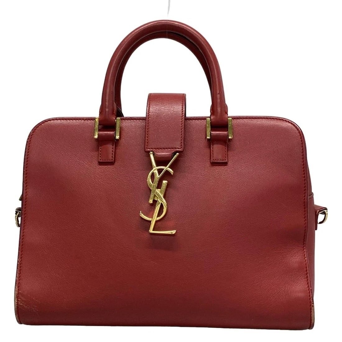 SAINT LAURENT PARIS BABY CABAS RED LEATHER HANDBAG HANDBAG (1 of 12)