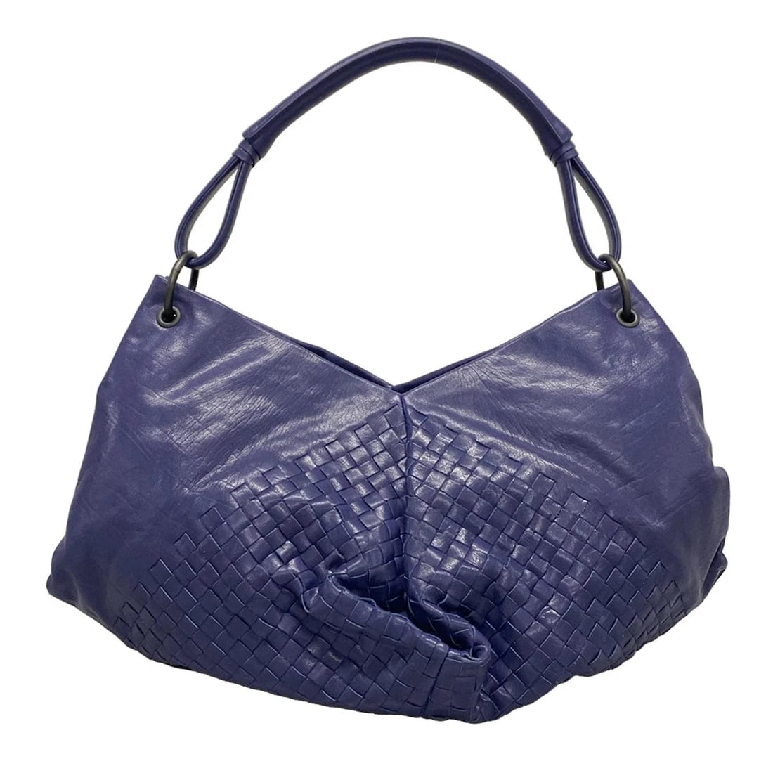 BOTTEGA VENETA AQUILONE - PURPLE (WITH BLUISH TINT) LEATHER SHOULDER BAG: BOTTEGA VENETA Aquilone - Purple (with bluish tint) Leather Shoulder Bag Brand: BOTTEGA VENETA Type: Shoulder Bag Material: Leather Color: Purple (with bluish tint) Size: Height : 8.46 inch (21.5