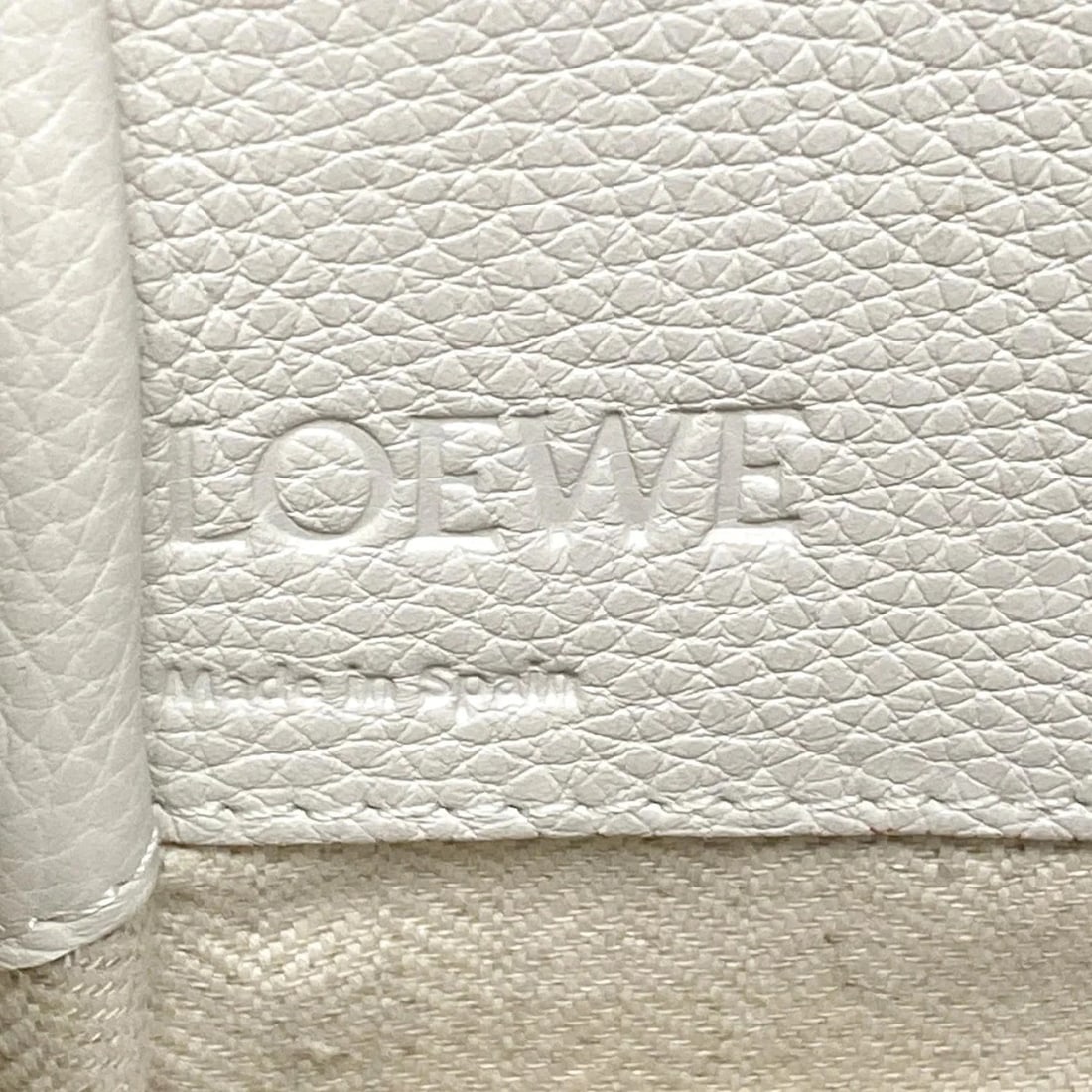 LOEWE HAMMOCK DRAWSTRING BAG MINI - CREAM LEATHER HANDBAG HANDBAG - 9