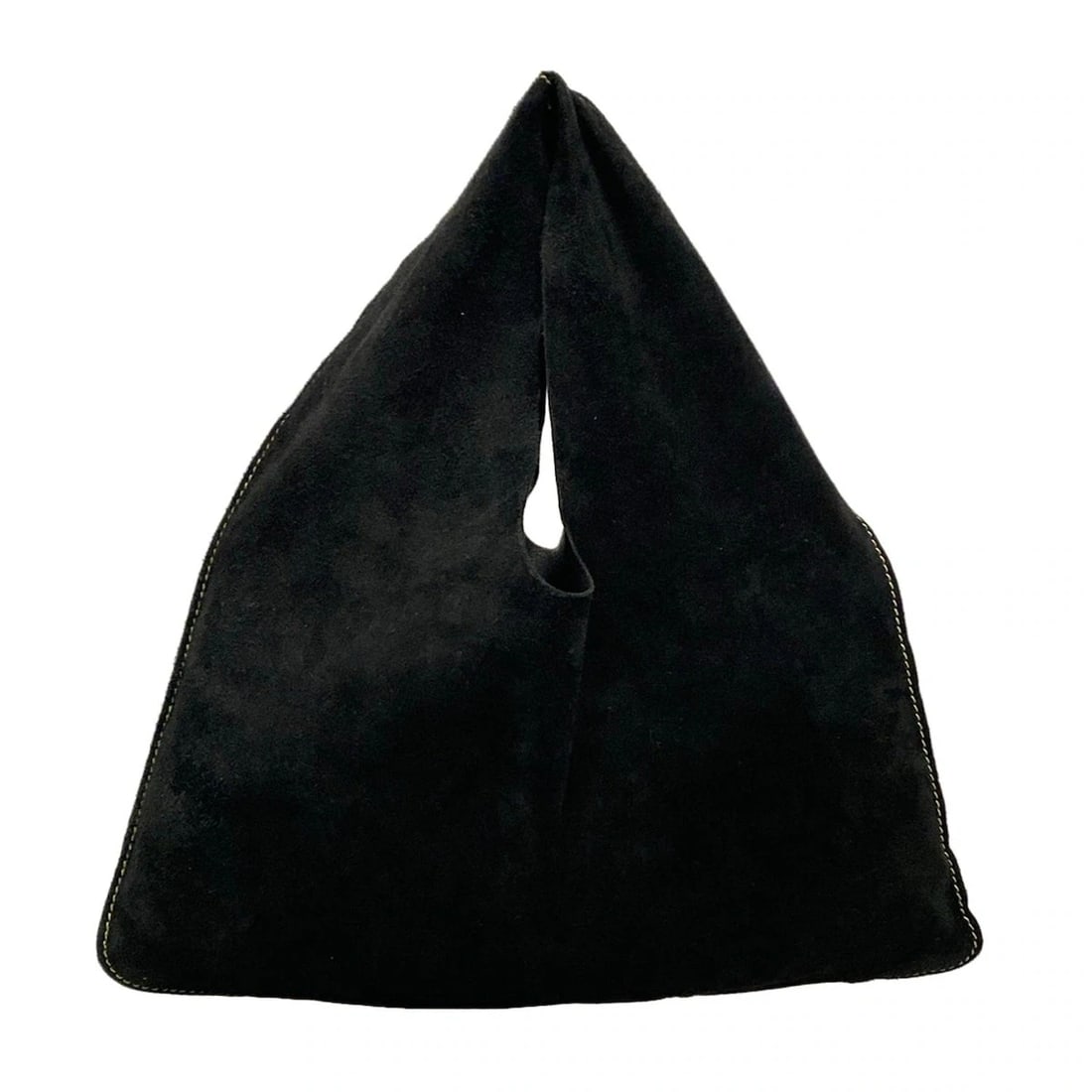 THE ROW BINDLE BLACK SUEDE HANDBAG HANDBAG: THE ROW Bindle Black Suede Handbag Handbag Brand: THE ROW Type: Handbag Material: Suede Color: Black Size: Height : 7.09 inch (18 cm) - 9.45 inch (24 cm) Width : 12.2 inch (31 cm) Depth : 0.2 inch