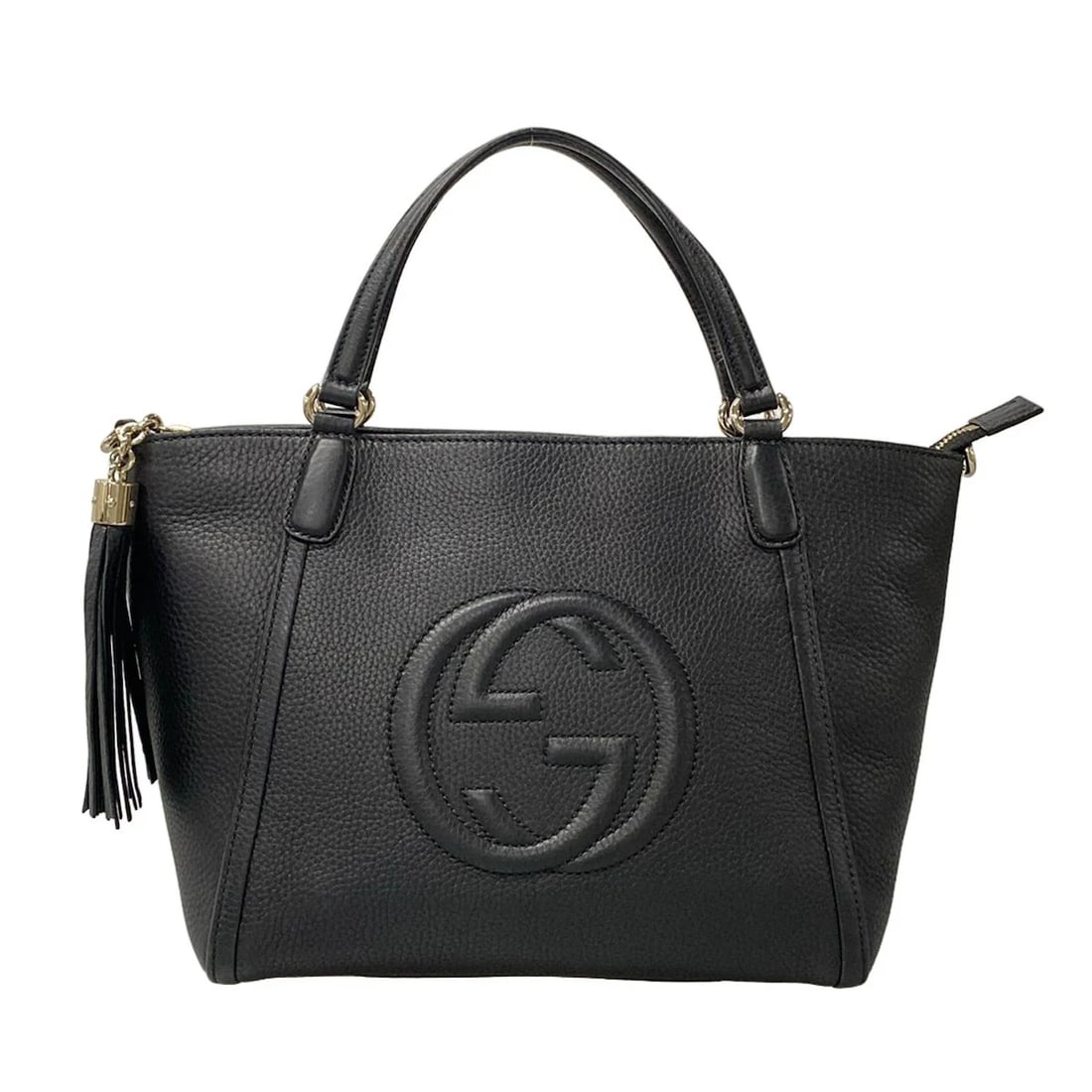 GUCCI SOHO BLACK LEATHER HANDBAG HANDBAG (1 of 11)