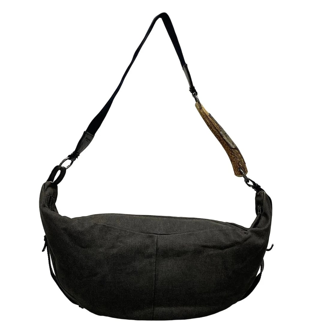 YVESSAINTLAURENT RIVEGAUCHE (YSL) MOMBASA BLACK DENIM LEATHER SHOULDER BAG: YvesSaintLaurent rivegauche (YSL) Mombasa Black Denim Leather Shoulder Bag Brand: YvesSaintLaurent rivegauche (YSL) Type: Shoulder Bag Material: Denim, Leather Color: Black Size: Height : 10.63 in