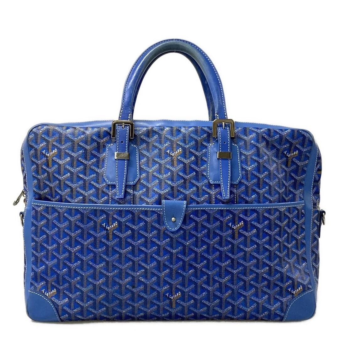 GOYARD AMBASSADE MM - BLUE MULTI COATED CANVAS LEATHER BUSINESS BAG BUSINESS BAG (1 of 12)