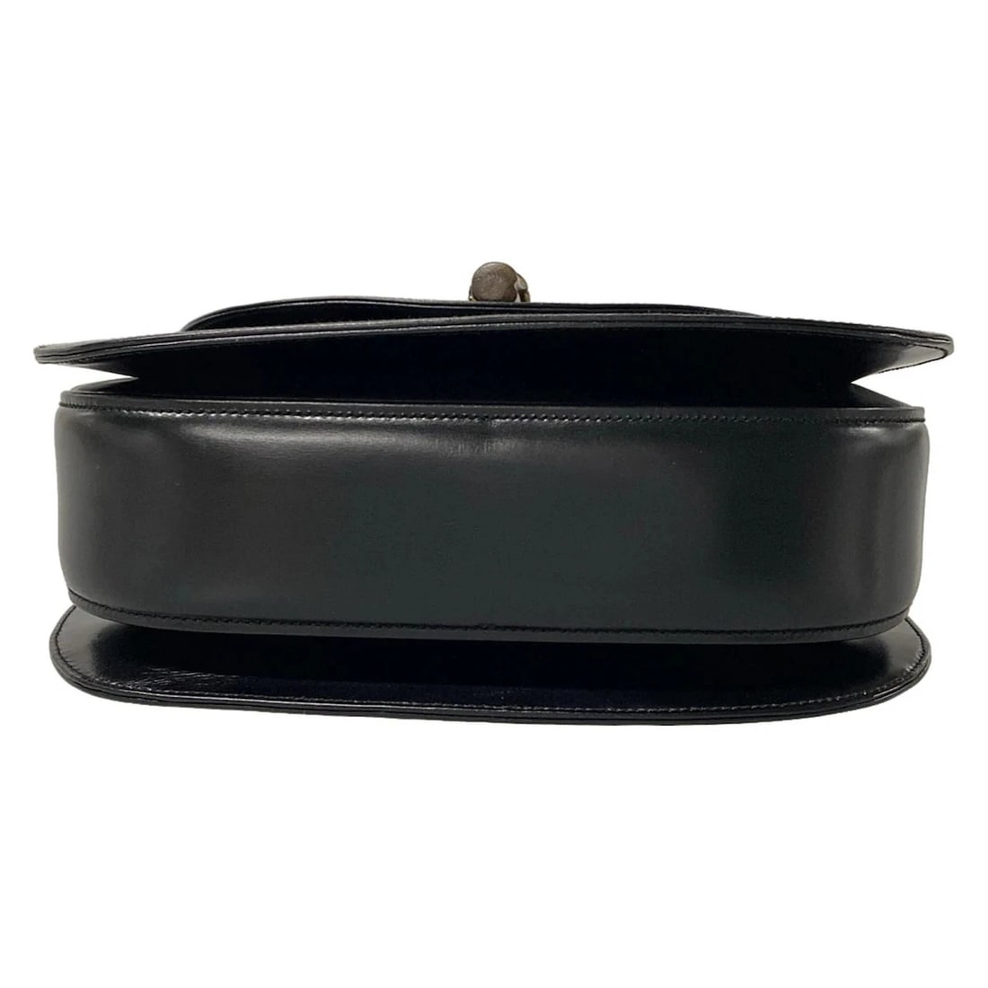 GUCCI BAMBOO CLASSIC - BLACK LEATHER HANDBAG HANDBAG - 5