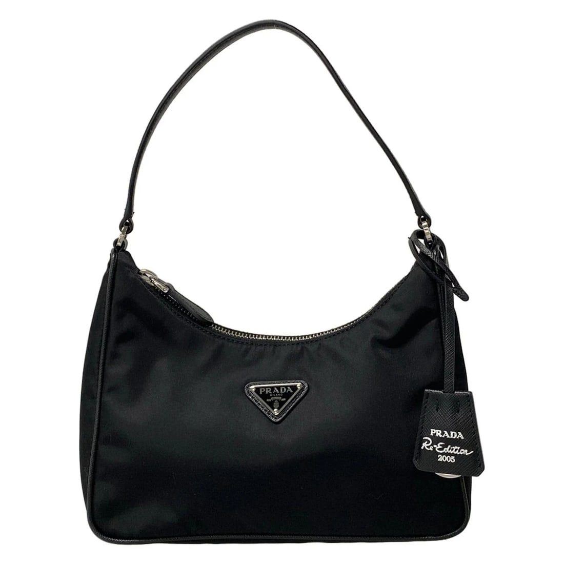 PRADA - 1NE204 BLACK NYLON HANDBAG (1 of 11)