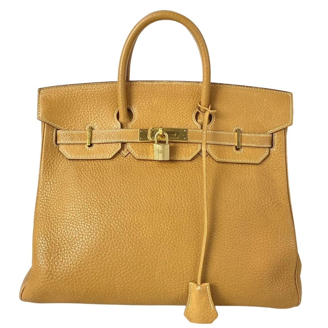 HERMES BIRKIN 35 - LIGHT BROWN TAURILLON CLEMENCE CIRCLE Y HANDBAG HANDBAG (1 of 12)