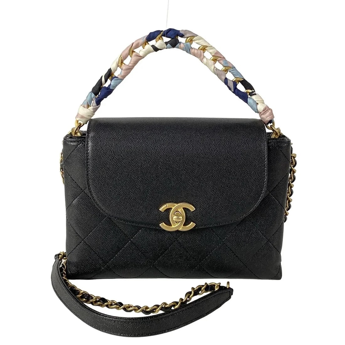 CHANEL MATELASSE - BLACK CALFSKIN SHOULDER BAG GOLD HARDWARE SHOULDER BAG: CHANEL Matelasse - Black Calfskin Shoulder Bag gold hardware Shoulder Bag Brand: CHANEL Type: Shoulder Bag Material: Calfskin Color: Black Size: Height : 6.3 inch (16 cm) Width : 8.27 inch (21 cm)