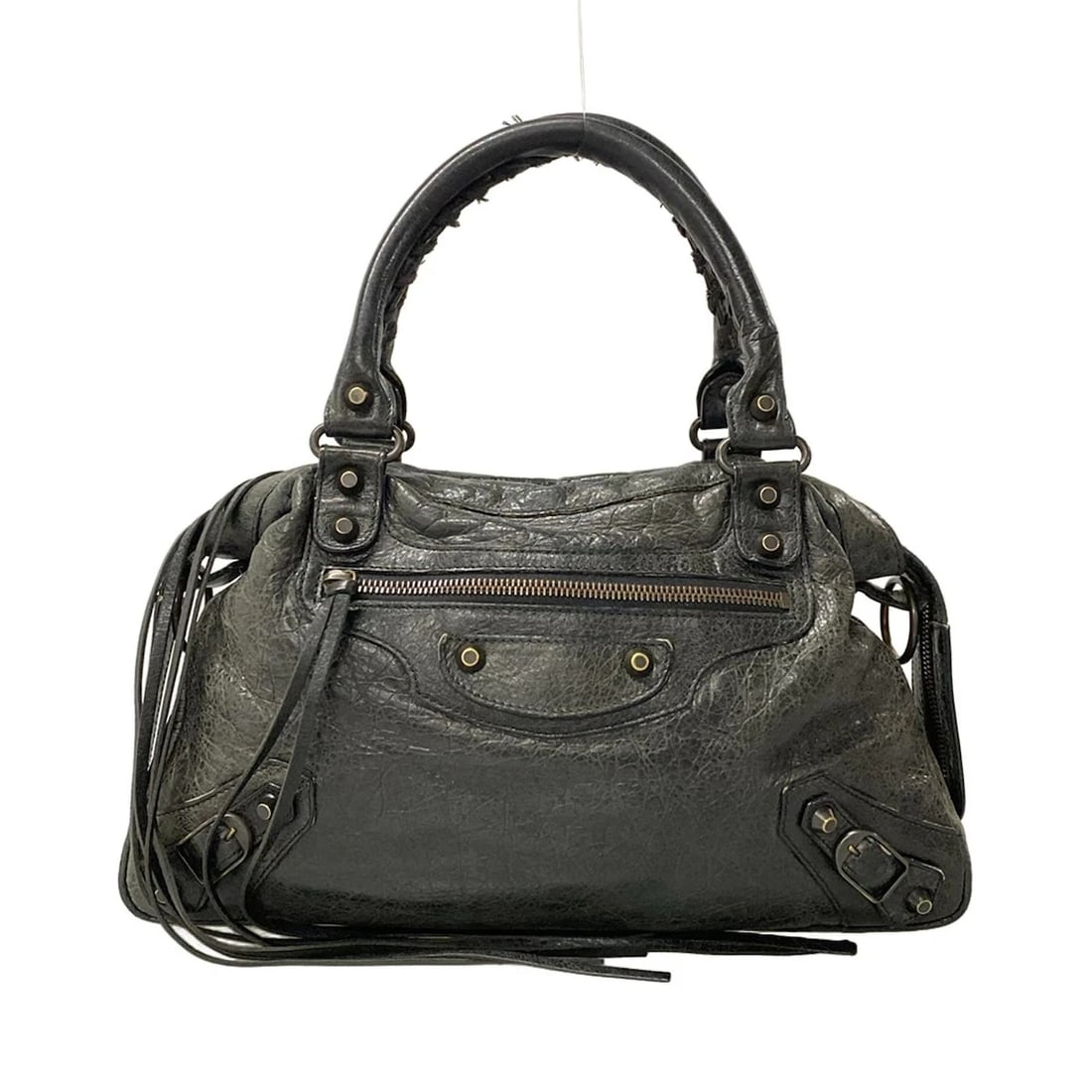 BALENCIAGA THE TOWN BLACK LEATHER HANDBAG HANDBAG: BALENCIAGA The Town Black Leather Handbag Handbag Brand: BALENCIAGA Type: Handbag Material: Leather Color: Black Size: Height : 7.87 inch (20 cm) Width : 12.2 inch (31 cm) - 12.99 inch (33 cm)