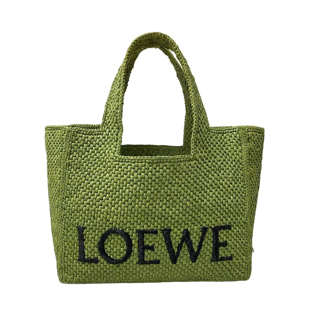 LOEWE FONT TOTE YELLOW GREEN RAFFIA - TOTE BAG TOTE BAG: LOEWE Font Tote Yellow Green Raffia - Tote Bag Tote Bag Brand: LOEWE Type: Tote Bag Material: Raffia Color: Yellow Green Size: Height : 6.5 inch (16.5 cm) Width : 9.06 inch (23 cm) Depth : 4.13 in
