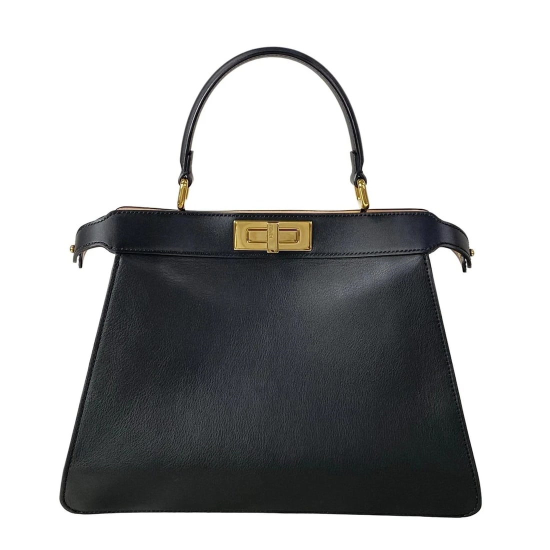 FENDI PEEKABOO BLACK NAPPA LEATHER - HANDBAG HANDBAG (1 of 9)