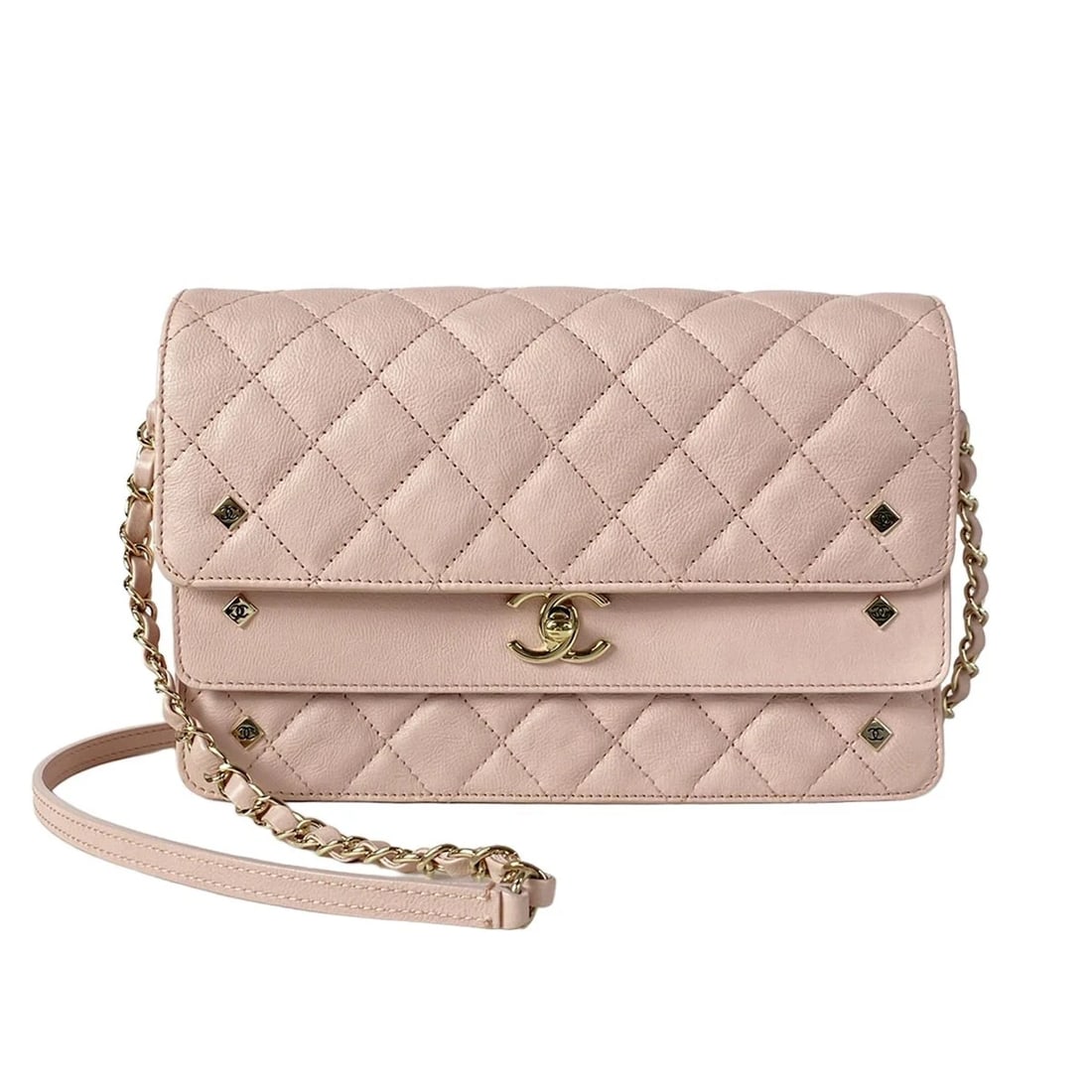 CHANEL MATELASSE/TIMELESS CLASSIC LIGHT PINK CALF SKIN SHOULDER BAG SHOULDER BAG (1 of 11)