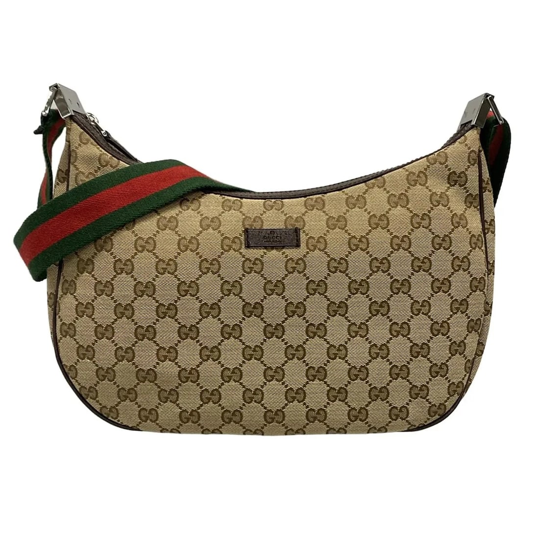 GUCCI GG PATTERN SHELLY BEIGE BROWN DARK BROWN SHOULDER BAG: GUCCI GG Pattern Shelly Beige Brown Dark Brown Shoulder Bag Brand: GUCCI Type: Shoulder Bag Material: Jacquard, Leather Color: Beige, Brown, Dark Brown Size: Height : 8.07 inch (20.5 cm) Width : 1