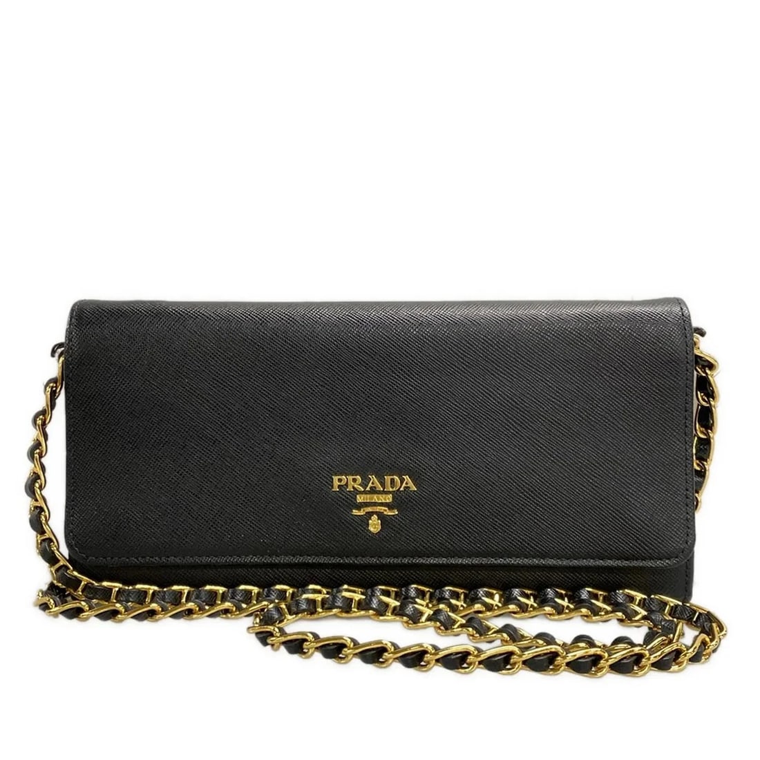 PRADA BLACK LEATHER OTHER STYLE WALLET OTHER STYLE WALLET (1 of 12)
