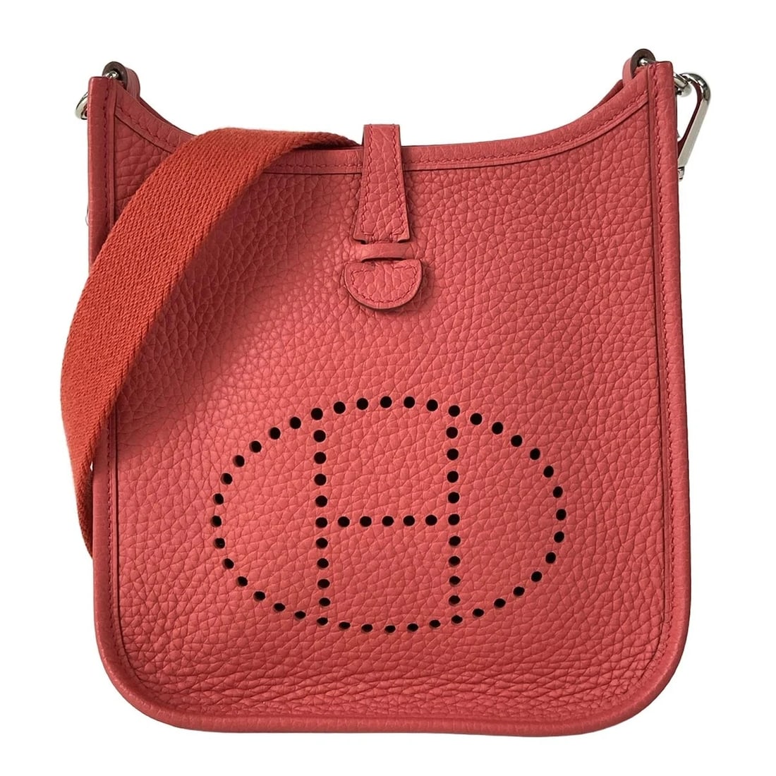 HERMES EVELYN ROSE AZALEE ROUGE PIVOINE TAURILLON CLEMENCE SHOULDER BAG: HERMES Evelyn Rose Azalee Rouge Pivoine Taurillon Clemence Shoulder Bag Brand: HERMES Type: Shoulder Bag Material: Taurillon Clemence Color: Rose Azalee, Rouge Pivoine Size: Height : 7.67 inch(19.