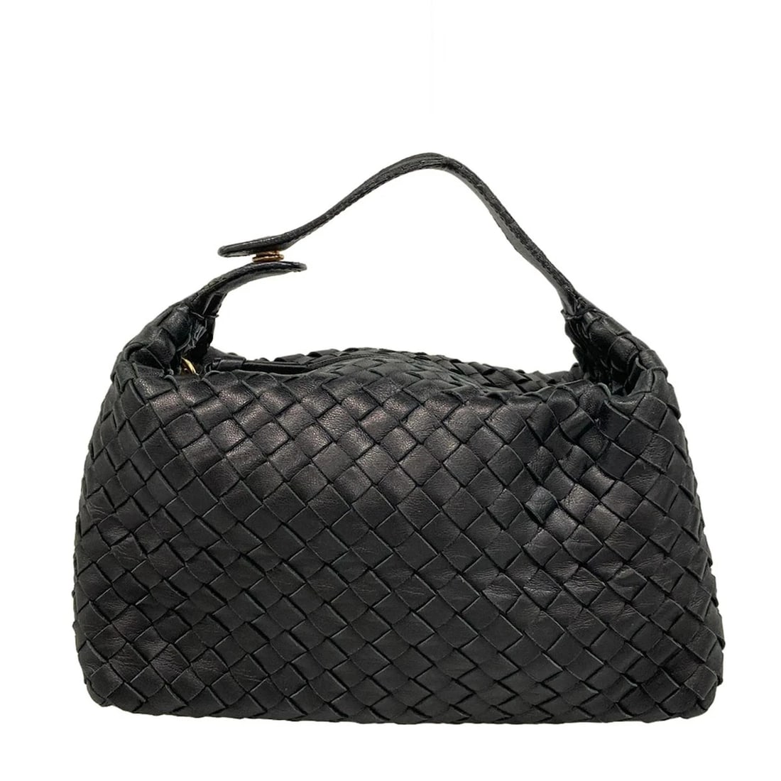 BOTTEGA VENETA INTRECCIATO BLACK LEATHER - HANDBAG (1 of 12)