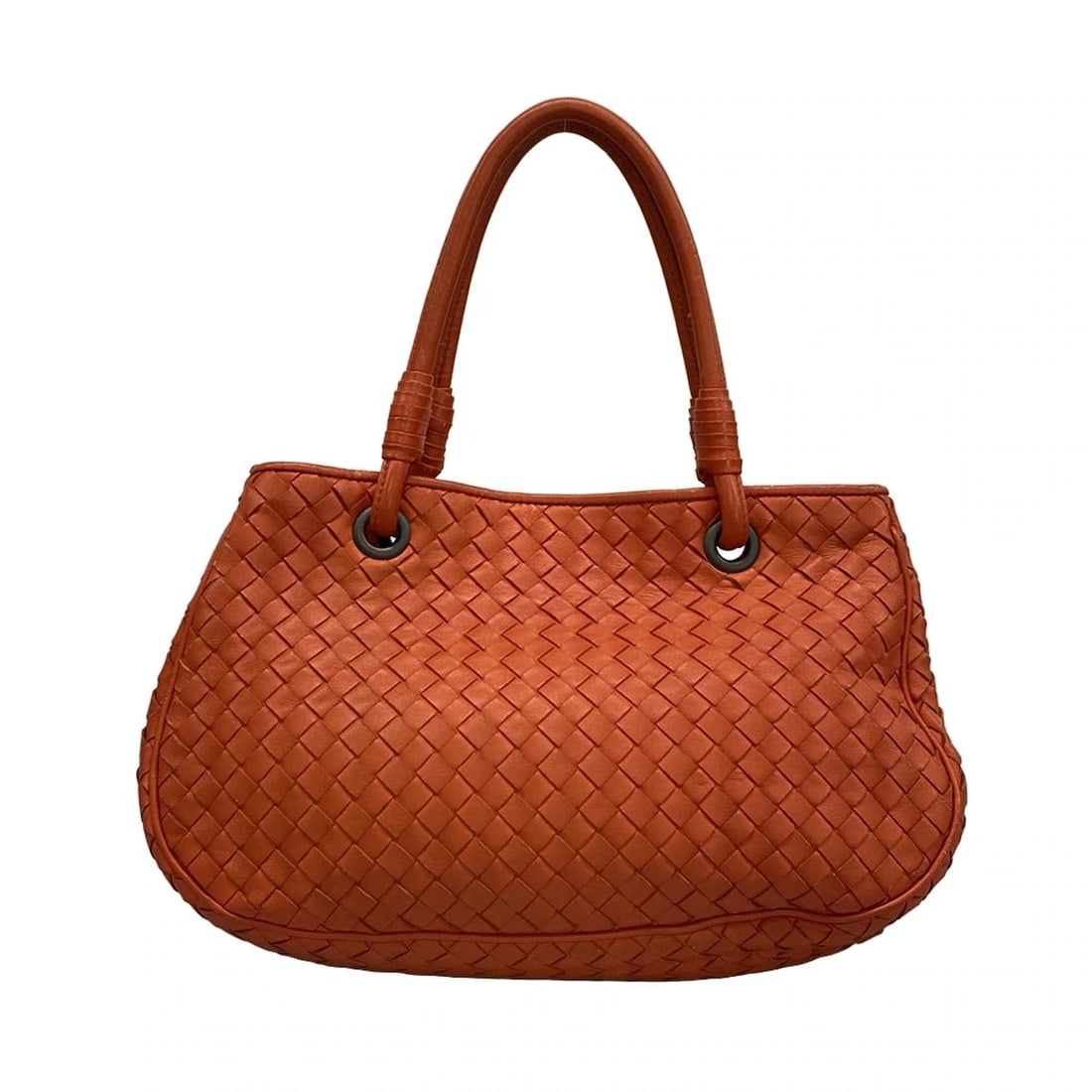 BOTTEGA VENETA INTRECCIATO - ORANGE LEATHER TOTE BAG TOTE BAG: BOTTEGA VENETA Intrecciato - Orange Leather Tote Bag Tote Bag Brand: BOTTEGA VENETA Type: Tote Bag Material: Leather Color: Orange Size: Height : 7.48 inch (19 cm) Width : 9.84 inch - 12.2 inch De