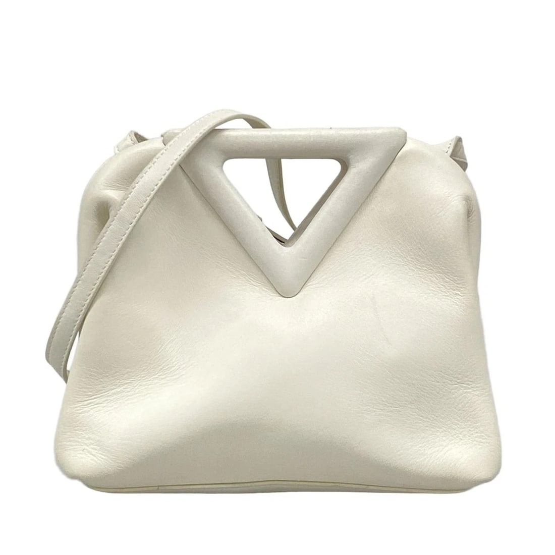 BOTTEGA VENETA POINT - CREAM LEATHER SHOULDER BAG SHOULDER BAG: BOTTEGA VENETA Point - Cream Leather Shoulder Bag Shoulder Bag Brand: BOTTEGA VENETA Type: Shoulder Bag Material: Leather Color: Cream Size: Height : 4.72 inch" (12 cm) Width : 7.48 inch (19 cm) D