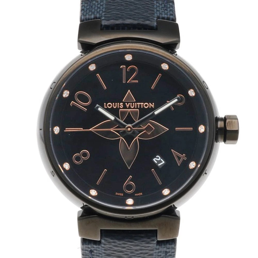 LOUIS VUITTON TAMBOUR WATCHES STAINLESS STEEL WATCH (1 of 5)