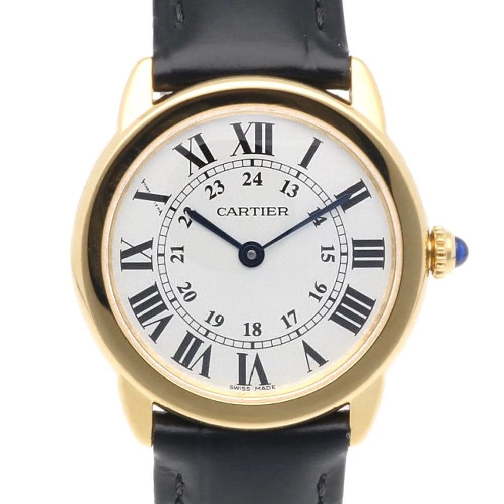 CARTIER RONDE WATCHES STAINLESS STEEL K18 YELLOW GOLD WATCH (1 of 4)