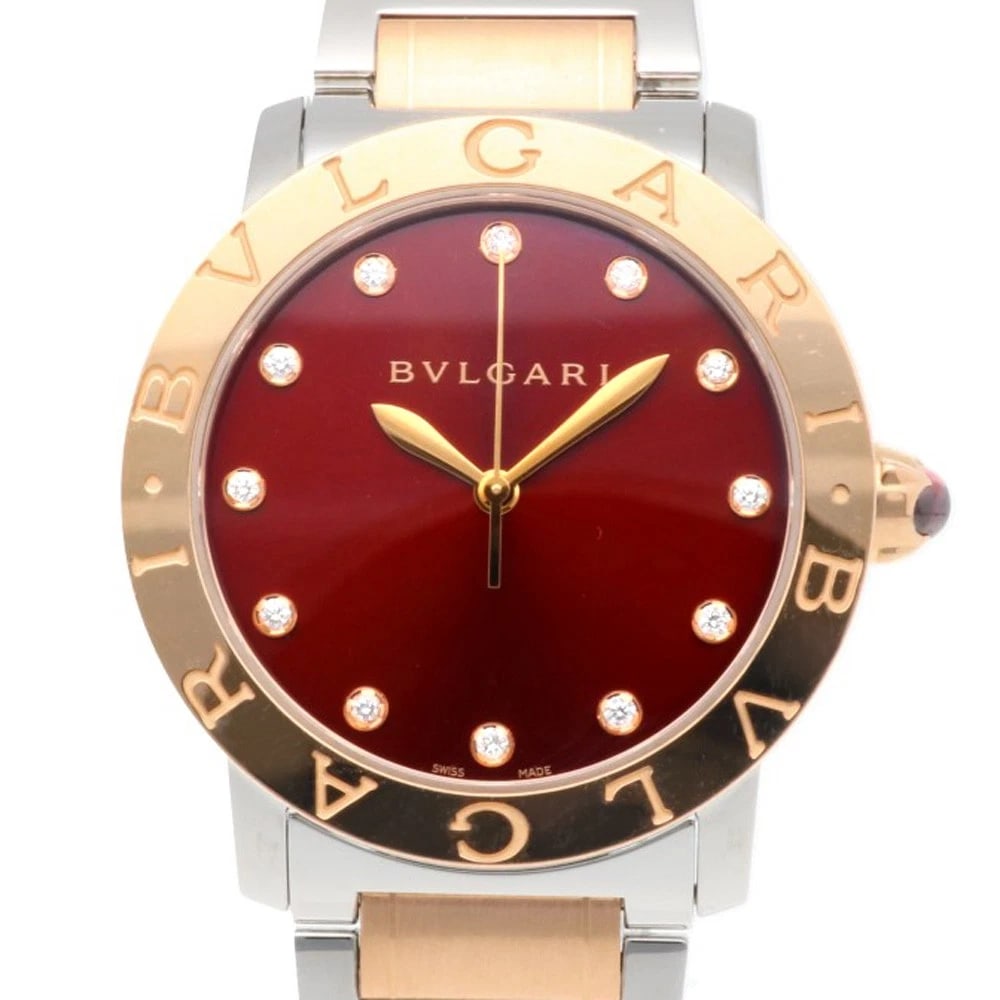 BVLGARI WATCHES STAINLESS STEEL K18 PINK GOLD WATCH (1 of 5)