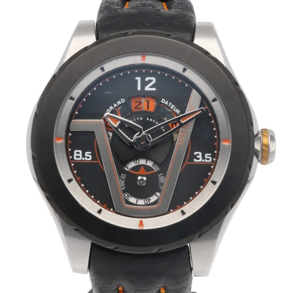 VALBRAY WATCHES STAINLESS STEEL WATCH: VALBRAY Watches Stainless Steel Watch Brand: VALBRAY Type: Wristwatch Material: Case : Stainless Steel Band : leather Color: Silver / black Size: Case Diameter:46.0mm Band Length:6.1inch / 15.5-18