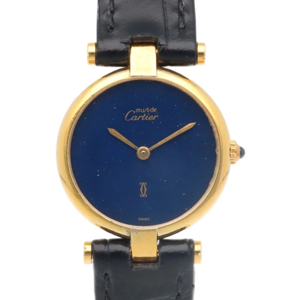 CARTIER MUST VENDOME WATCHES SILVER GOLD PLATED WATCH (1 of 6)