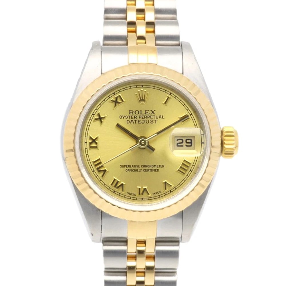 ROLEX DATEJUST WATCHES STAINLESS STEEL K18 YELLOW GOLD WATCH (1 of 5)