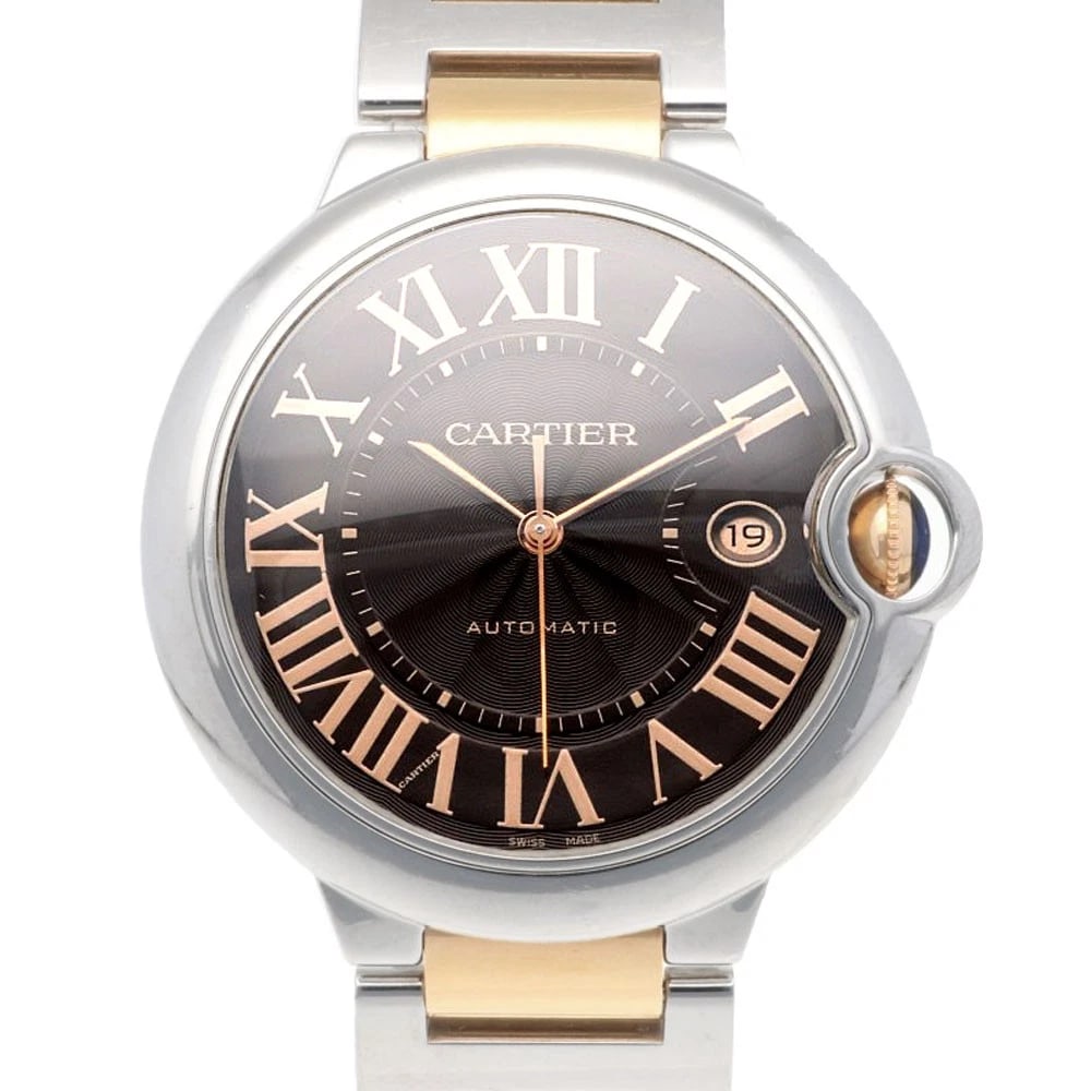 CARTIER BARON BLUE WATCHES STAINLESS STEEL K18 PINK GOLD WATCH: CARTIER Baron blue Watches Stainless Steel K18 Pink Gold Watch Brand: CARTIER Type: Wristwatch Material: Case : Stainless Steel x K18 Pink Gold Band : Stainless Steel Color: Silver / gold x black