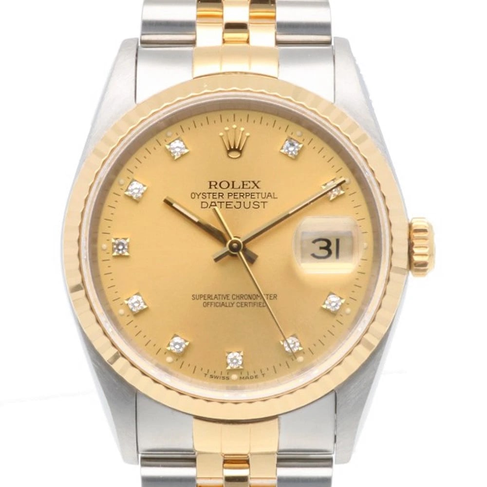 ROLEX DATEJUST WATCHES STAINLESS STEEL K18 YELLOW GOLD WATCH (1 of 5)