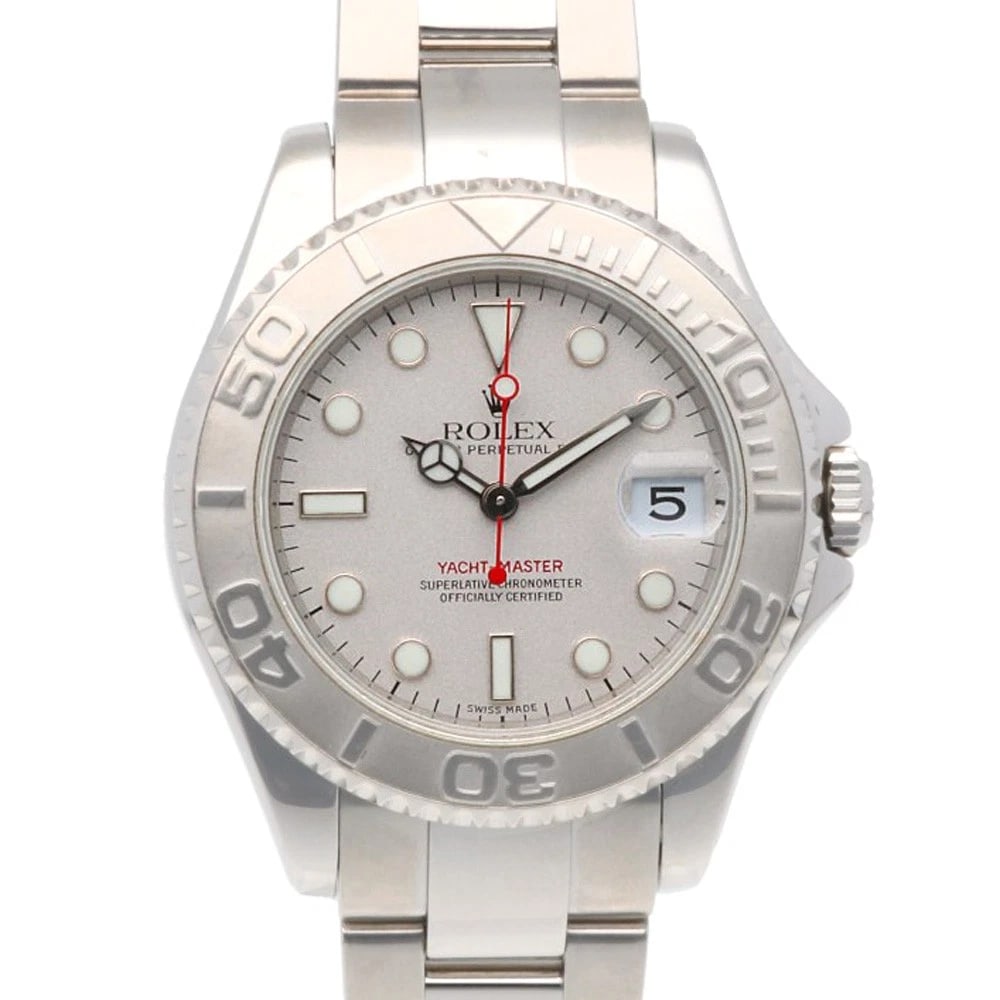 ROLEX WATCHES STAINLESS STEEL PLATINUM WATCH (1 of 5)