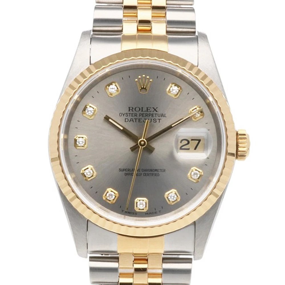 ROLEX DATEJUST WATCHES STAINLESS STEEL K18 YELLOW GOLD WATCH (1 of 6)