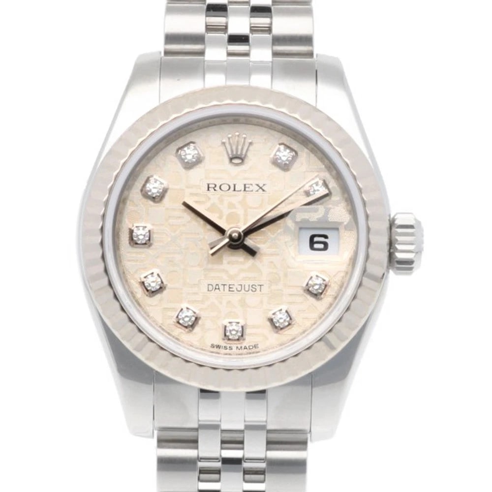ROLEX DATEJUST WATCHES STAINLESS STEEL K18 WHITE GOLD DIAMOND WATCH: ROLEX Datejust Watches Stainless Steel K18 white gold Diamond Watch Brand: ROLEX Type: Wristwatch Material: Case : Stainless Steel x K18 white gold Band : Stainless Steel Color: Silver Size: Case