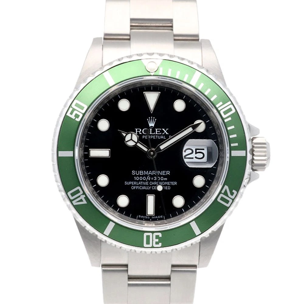 ROLEX SUBMARINA WATCHES STAINLESS STEEL WATCH: ROLEX Submarina Watches Stainless Steel Watch Brand: ROLEX Type: Wristwatch Material: Case : Stainless Steel Band : Stainless Steel Color: Silver / black x green Size: Case Diameter:40.0mm Band Le