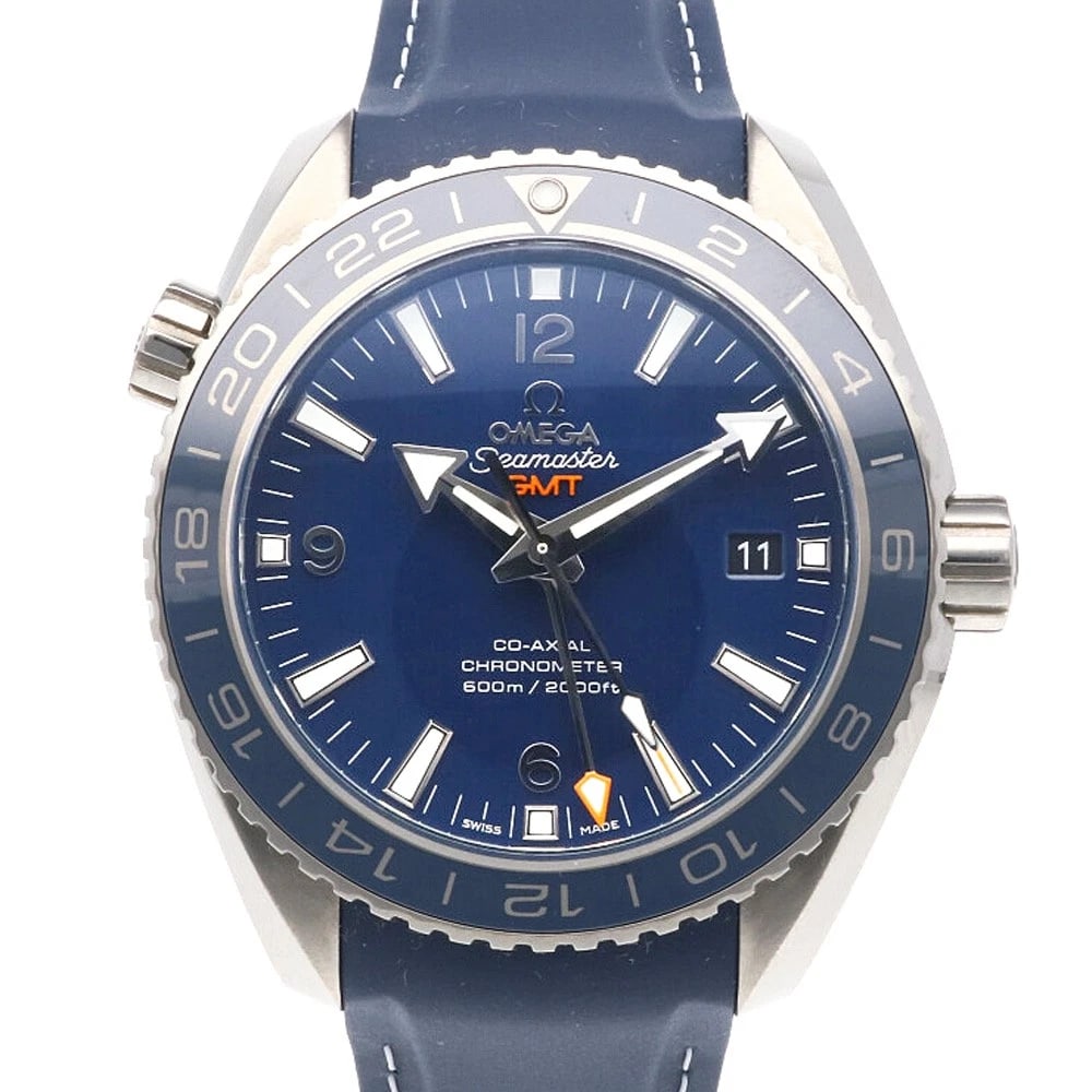 OMEGA SEAMASTER PLANET OCEAN WATCHES TITANIUM WATCH: OMEGA Seamaster Planet Ocean Watches titanium Watch Brand: OMEGA Type: Wristwatch Material: Case : titanium Band : rubber Color: Silver / blue Size: Case Diameter:43.5mm Band Length:5.5inch / 14-1