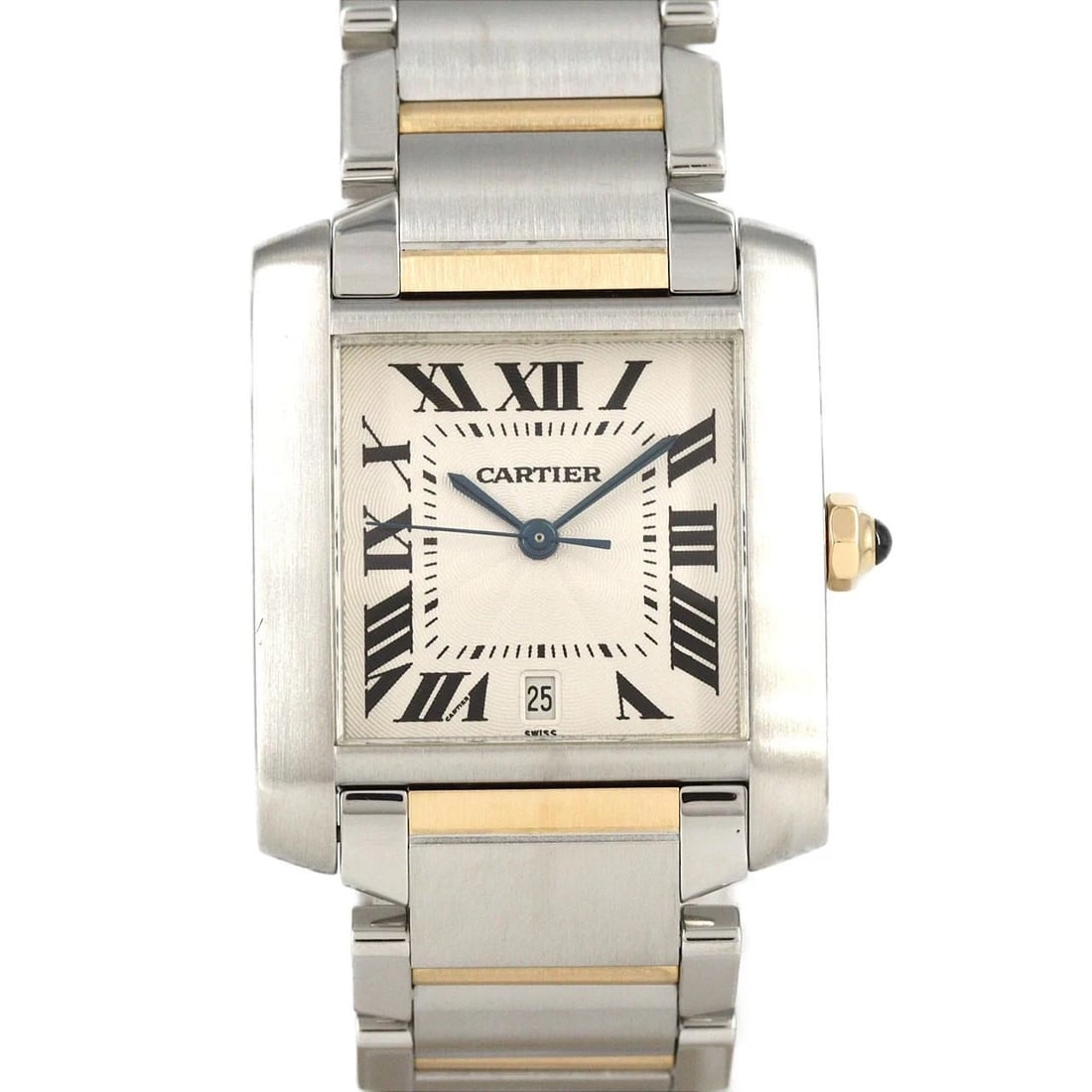CARTIER TANK FRANÇAISE WATCH SSXYG WATCH: Cartier Tank Française Watch SSxYG Watch Brand: CARTIER Type: Wrist watch Material: Case: Stainless steel x yellow gold Bracelet: Stainless steel x yellow gold Color: Dial color: Silver/Roman Siz