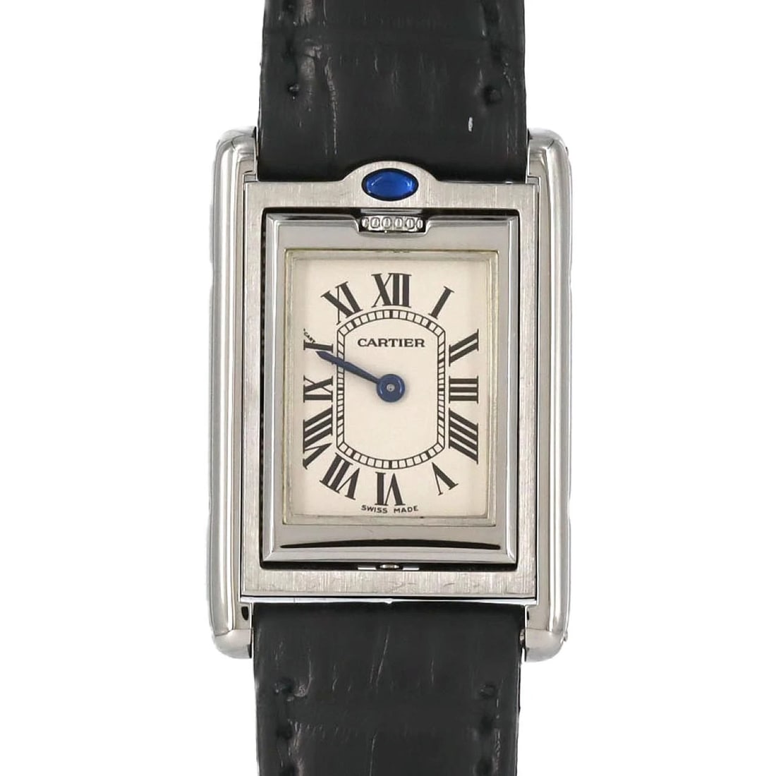 CARTIER TANK BASCULANTE STAINLESS STEEL WATCH (1 of 2)