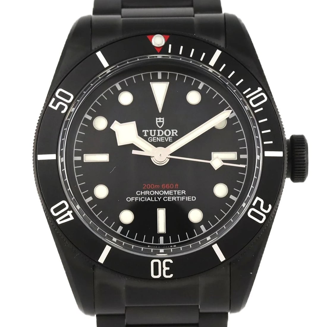 TUDOR BLACK STAINLESS STEEL WATCH: Tudor Black Stainless Steel Watch Brand: Tudor Type: Wrist watch Material: Case: Stainless Steel Breath: Stainless Steel Color: Dial Color: Black Size: Case diameter: Approx. 41 mm Max wrist circu