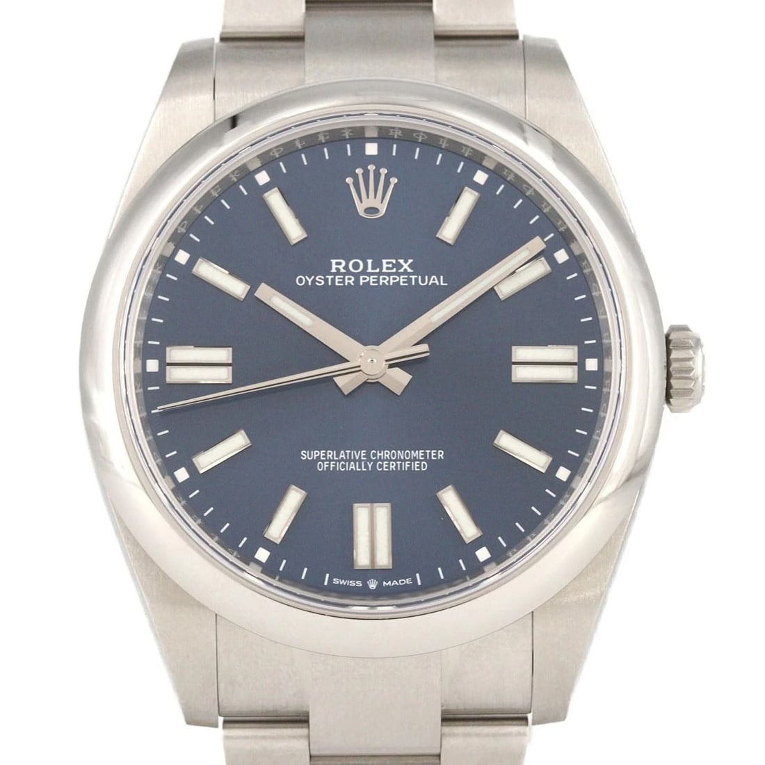 ROLEX OYSTER PERPETUAL STAINLESS STEEL WATCH: Rolex Oyster Perpetual Stainless Steel Watch Brand: ROLEX Type: Wrist watch Material: Case: Stainless Steel Breath: Stainless Steel Color: Dial color: Bright blue Size: Case diameter: Approx.