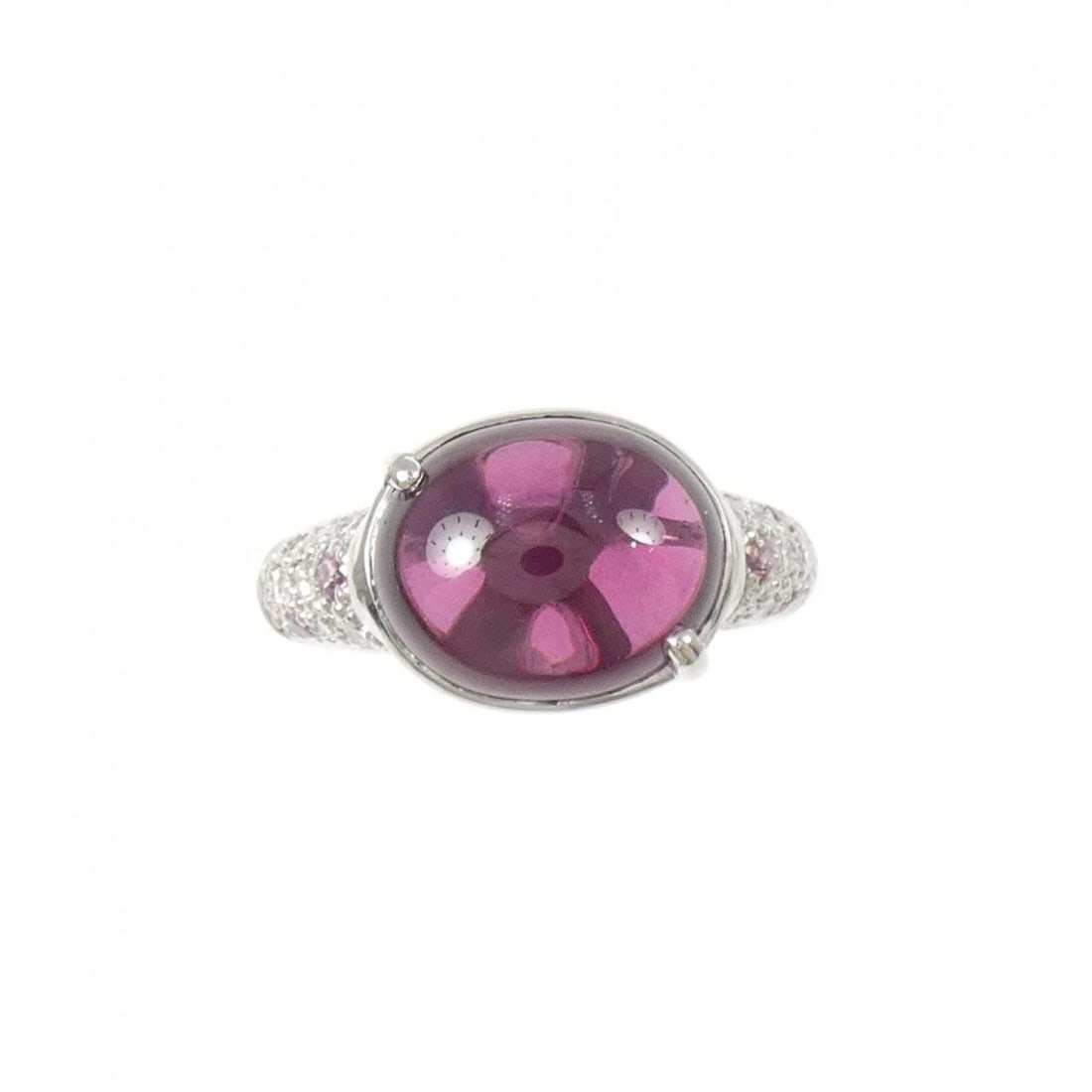 PT900 GARNET RING - 2
